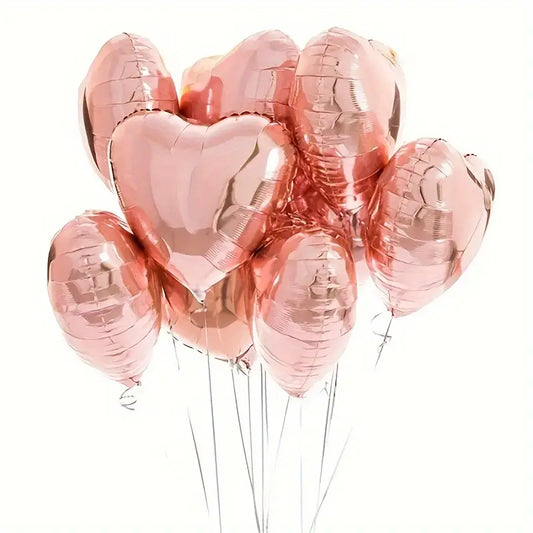 Valentines  Helium Rosedgold Heart Balloons