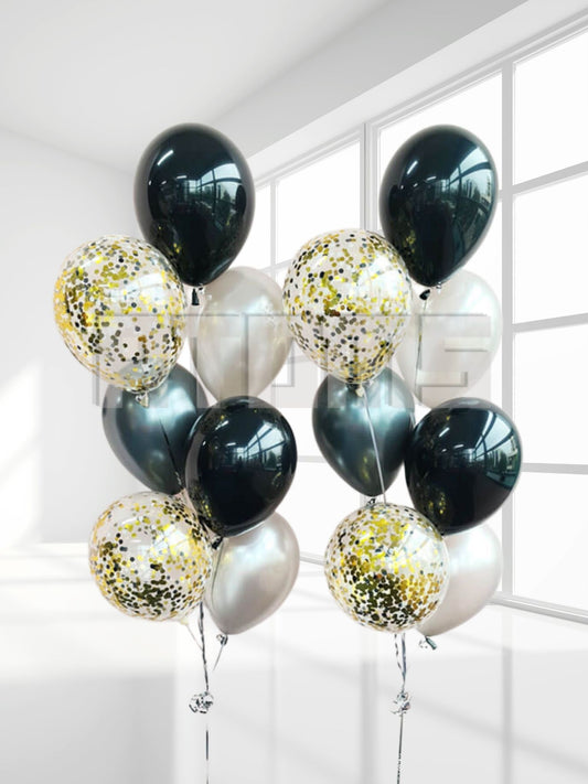 Black Helium Balloon Bunches