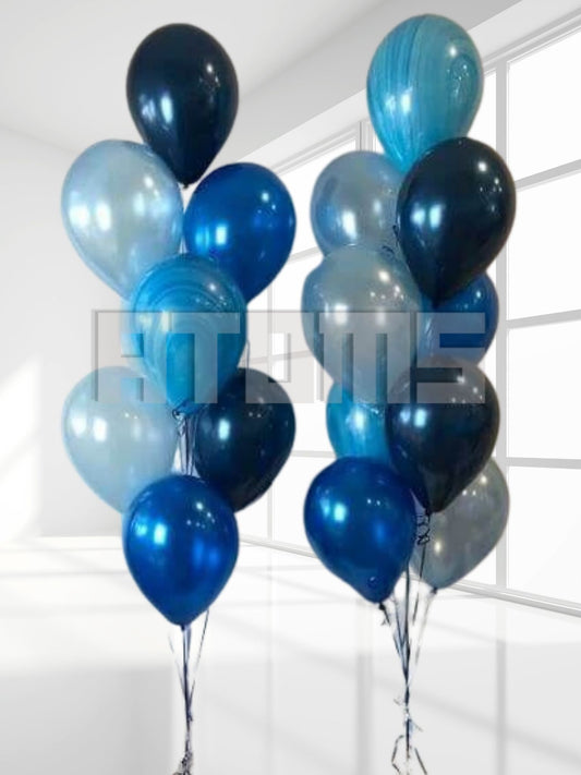 Blue Helium Balloon Bunch