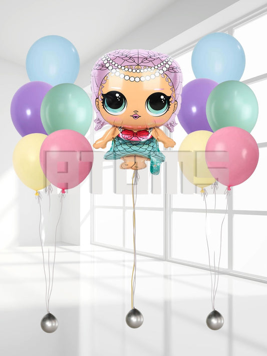 Mermaid Helium Balloon Bunch