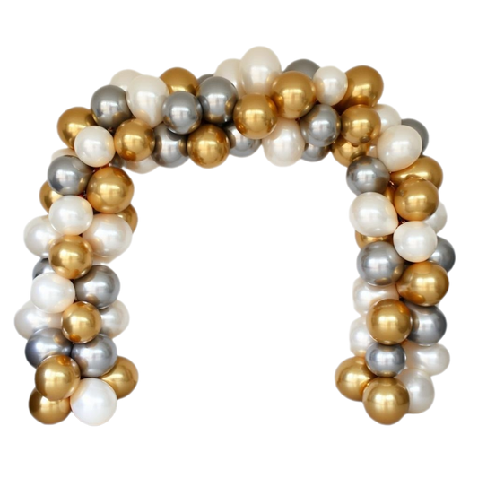 Metalic Gold & white Balloon Garland