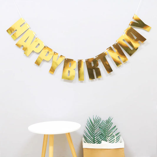 Gold Birthday Banner