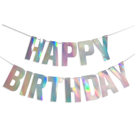 Pastel Rainbow Birthday Banner