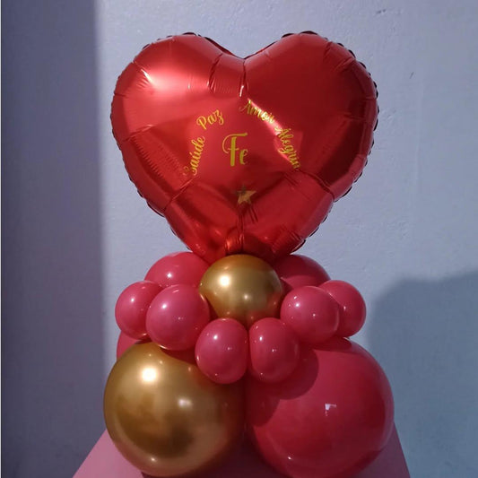 Red Heart Balloon Bunch