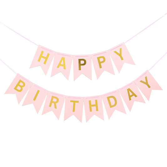 Light Pink Birthday Banner