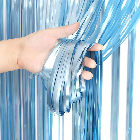 Matte Blue Foil Curtain