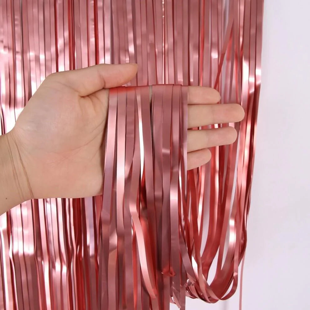 Matte Rosegold Foil Curtain