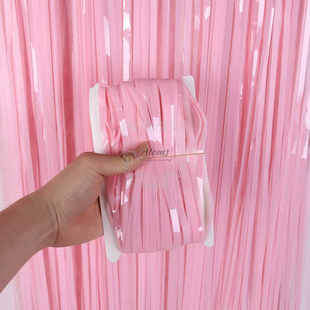 Pastel Pink Foil Curtain