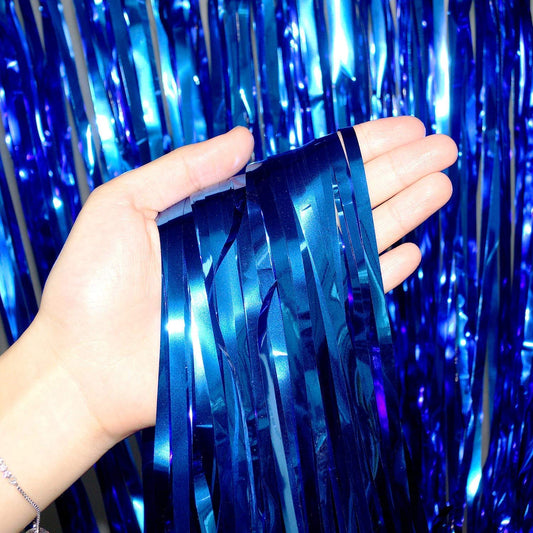 Dark Blue Foil Curtain