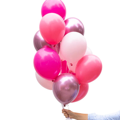 Pink Helium Balloon Bunch