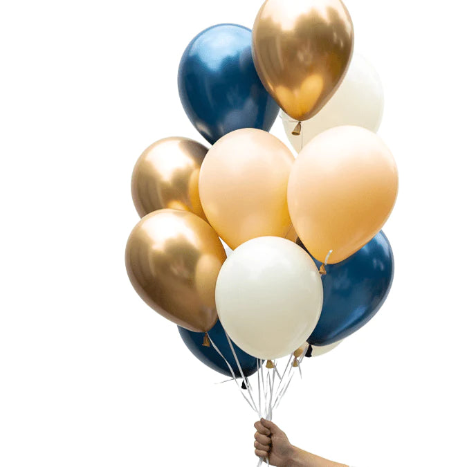 Blue & Blush Helium Balloon Bunch