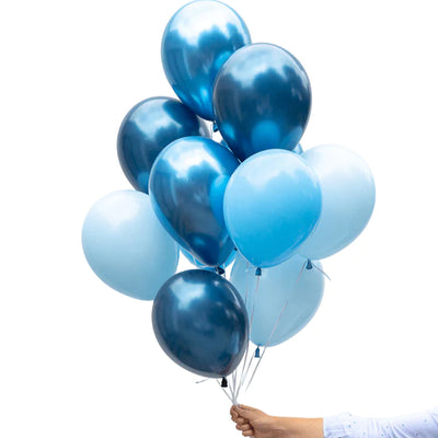Blue Helium Balloon Bunch