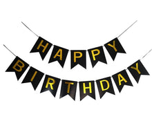 Load image into Gallery viewer, Black Birthday Banner
