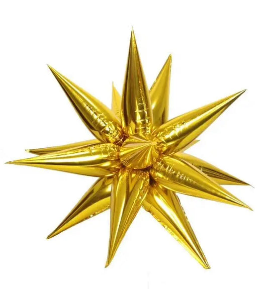 Gold Explosion Star Balloon