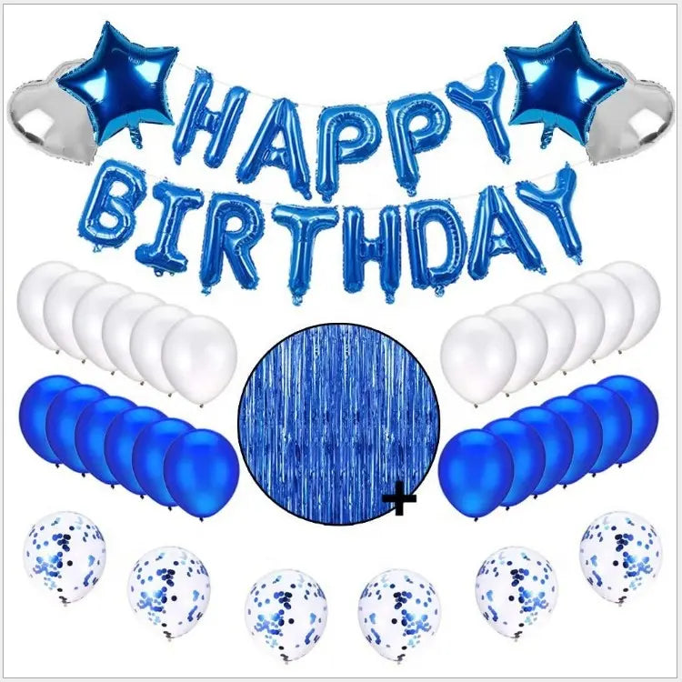 Blue Happy Birthday  Set