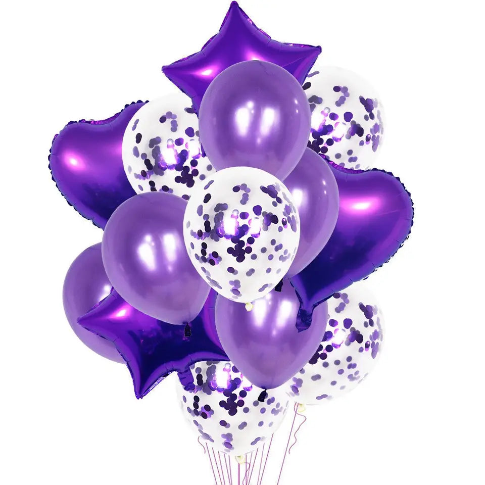 Purple Helium Balloon Bunch
