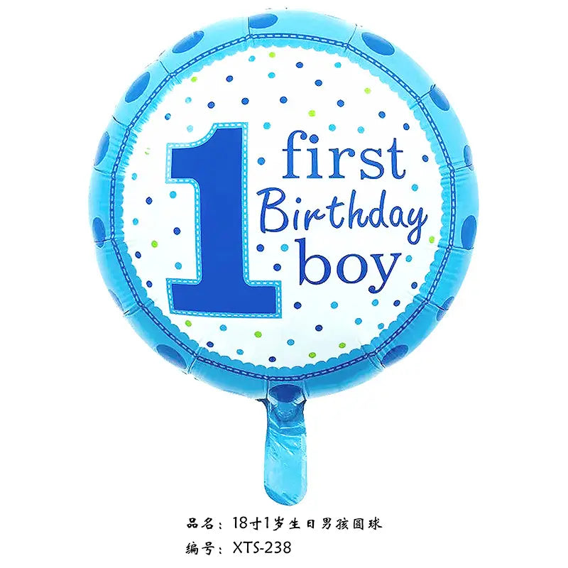 1st Birthday Boy Theme Designed Balloon - Atoms Qatar