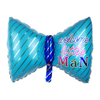 Blue Bow Foil Balloon