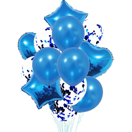 Blue Helium Balloon Bunch