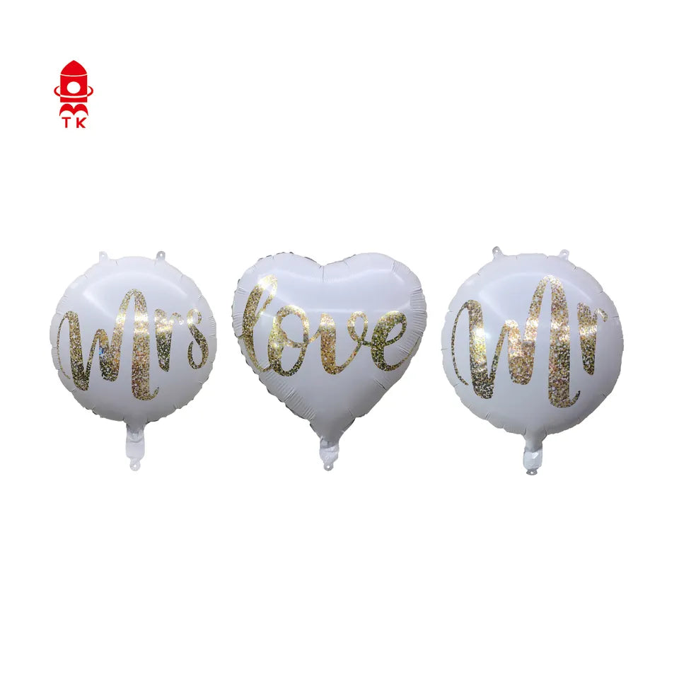 Mrs & Mrs Theme Balloon Set