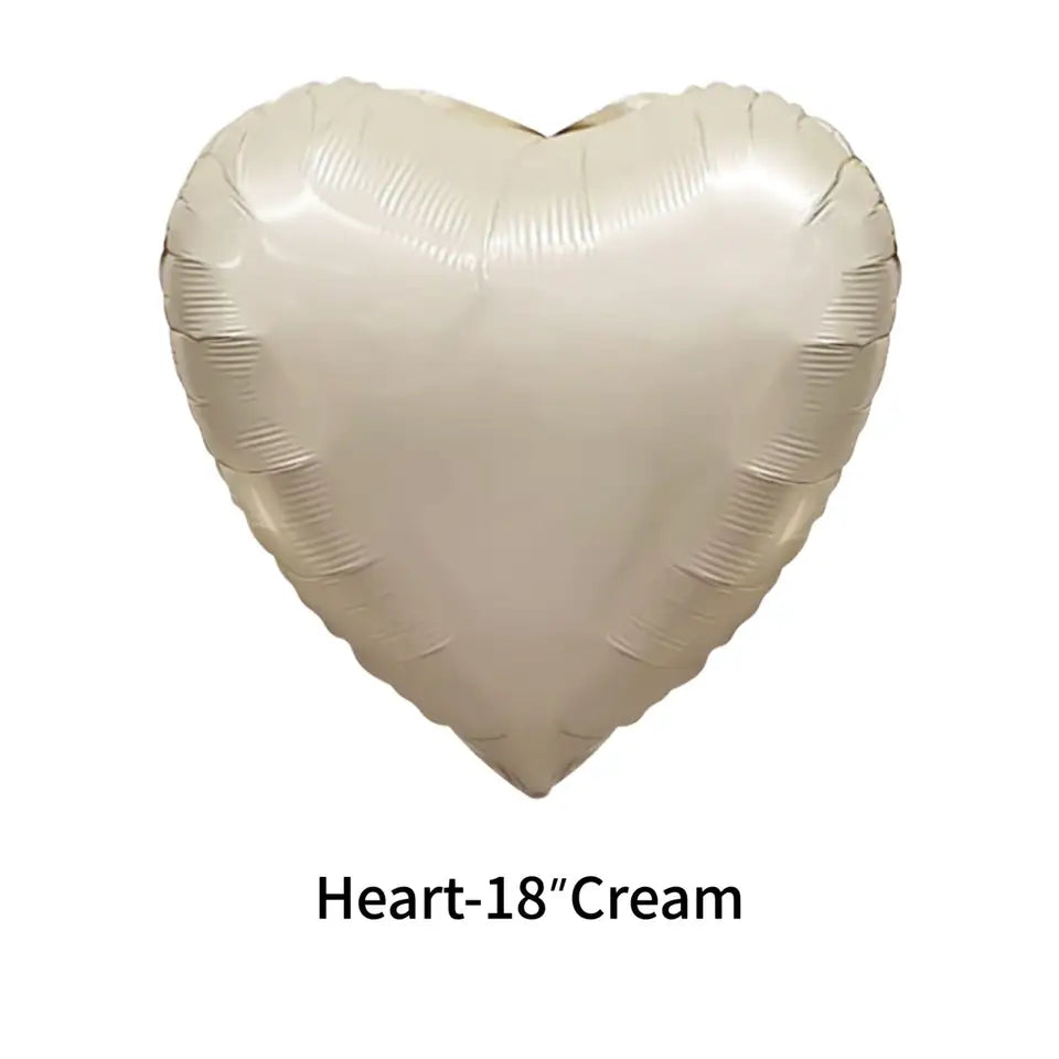 Cream Heart Balloon