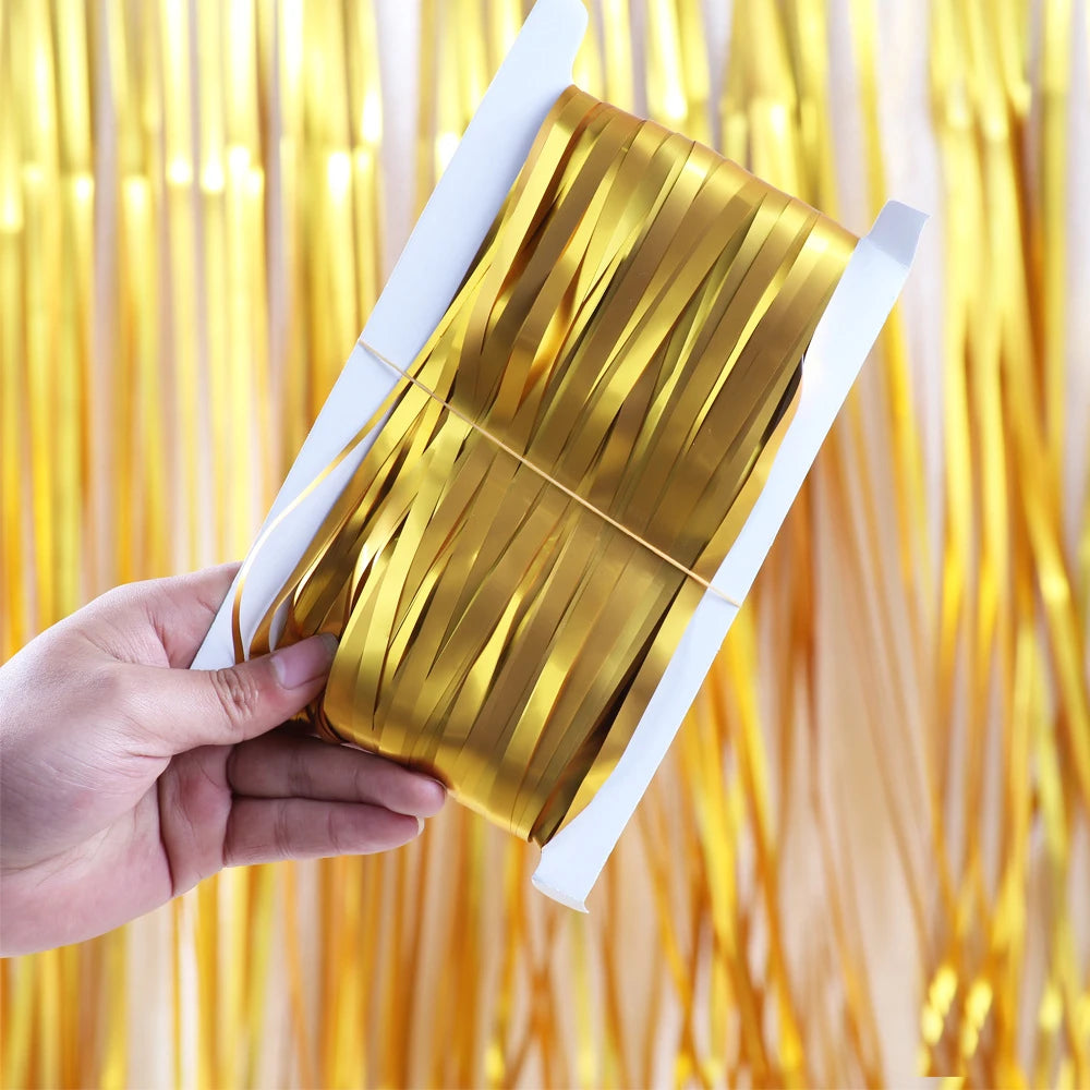 Matte Gold Foil Curtain