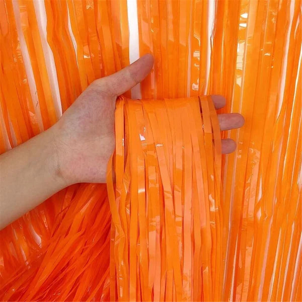 Pastel Orange Foil Curtain