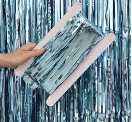 Light Blue Foil Curtain