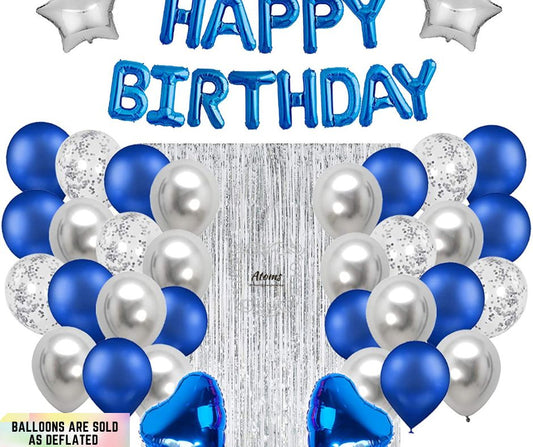 Blue & Silver Birthday Set