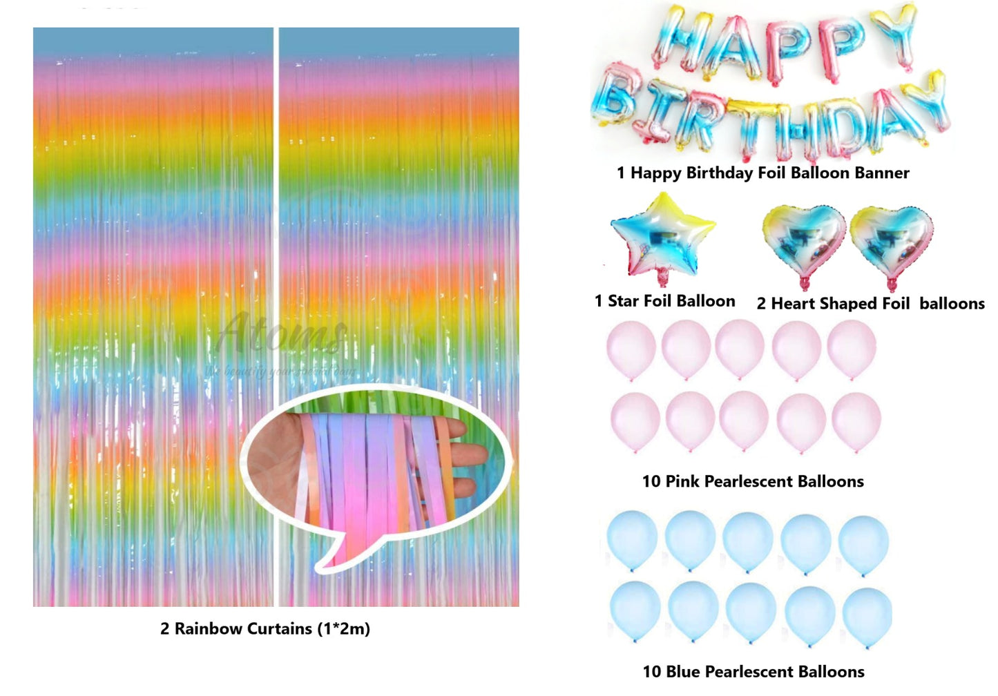 Rainbow Birthday Set