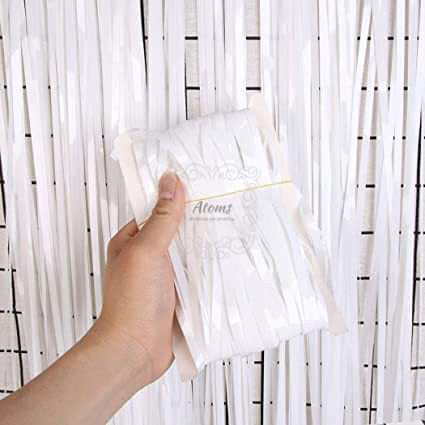 Pastel White Foil Curtains