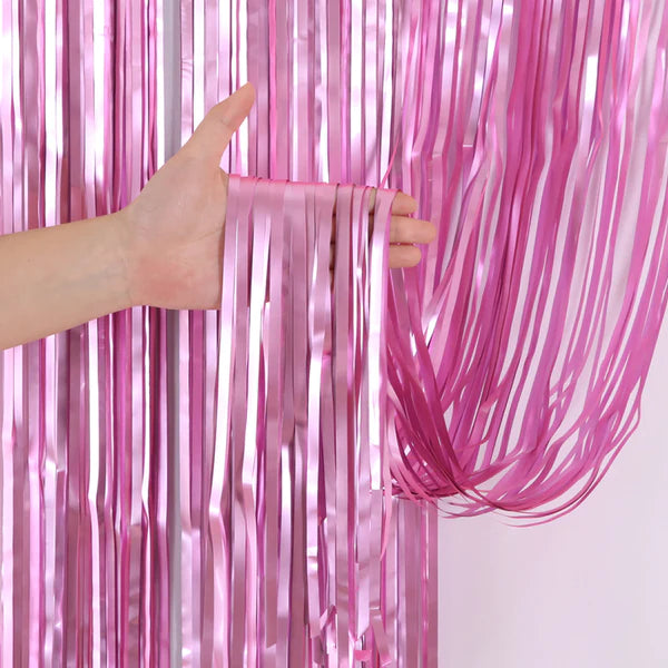 Matte Pink Foil Curtain